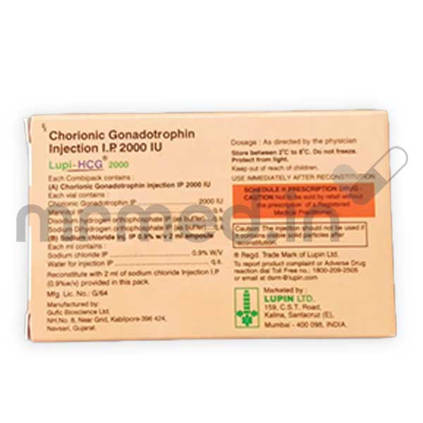 Buy LupiHcg 2000Iu Injection Online Uses, Price, Dosage, Instructions